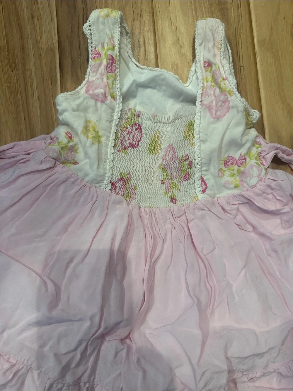 SweetHoney Pink and White Floral Girls' Dress